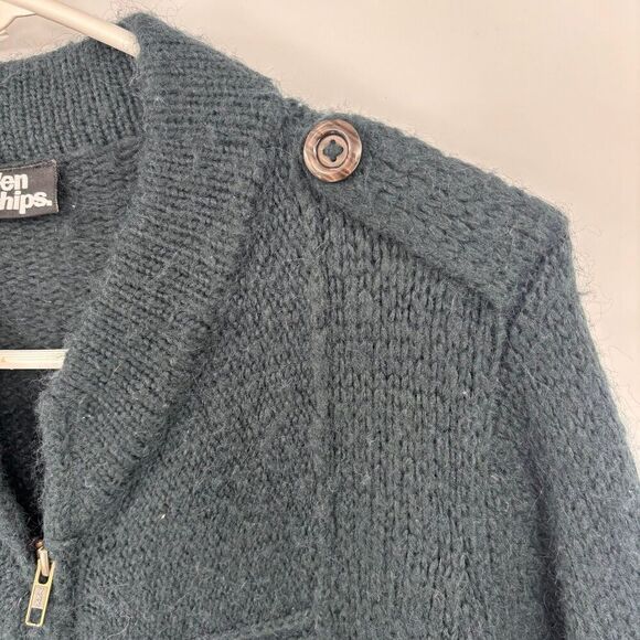 Wooden Ships Mohair Wool Blend Sweater Jacket - Picture 3 of 6